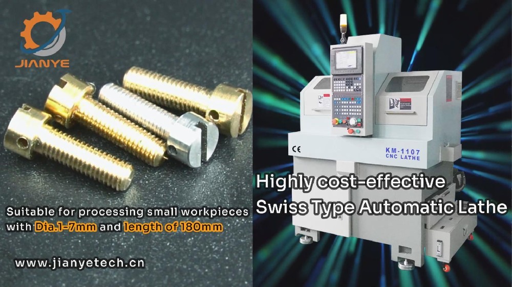 Swiss type automatic lathe KM-1107 for fastening machining