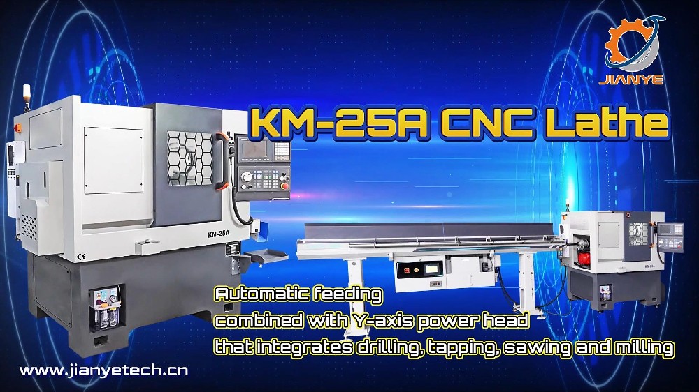 CNC lathe equipped with Y-axis power head, integrating drilling, tapping, sawing and milling